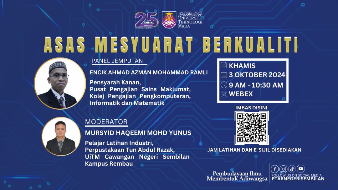 WEBINAR : ASAS MESYUARAT BERKUALITI