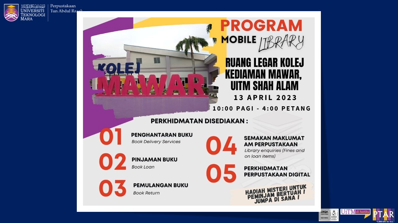 PROGRAM READ@UiTM : MOBILE LIBRARY @ KOLEJ KEDIAMAN MAWAR UiTM SHAH ALAM