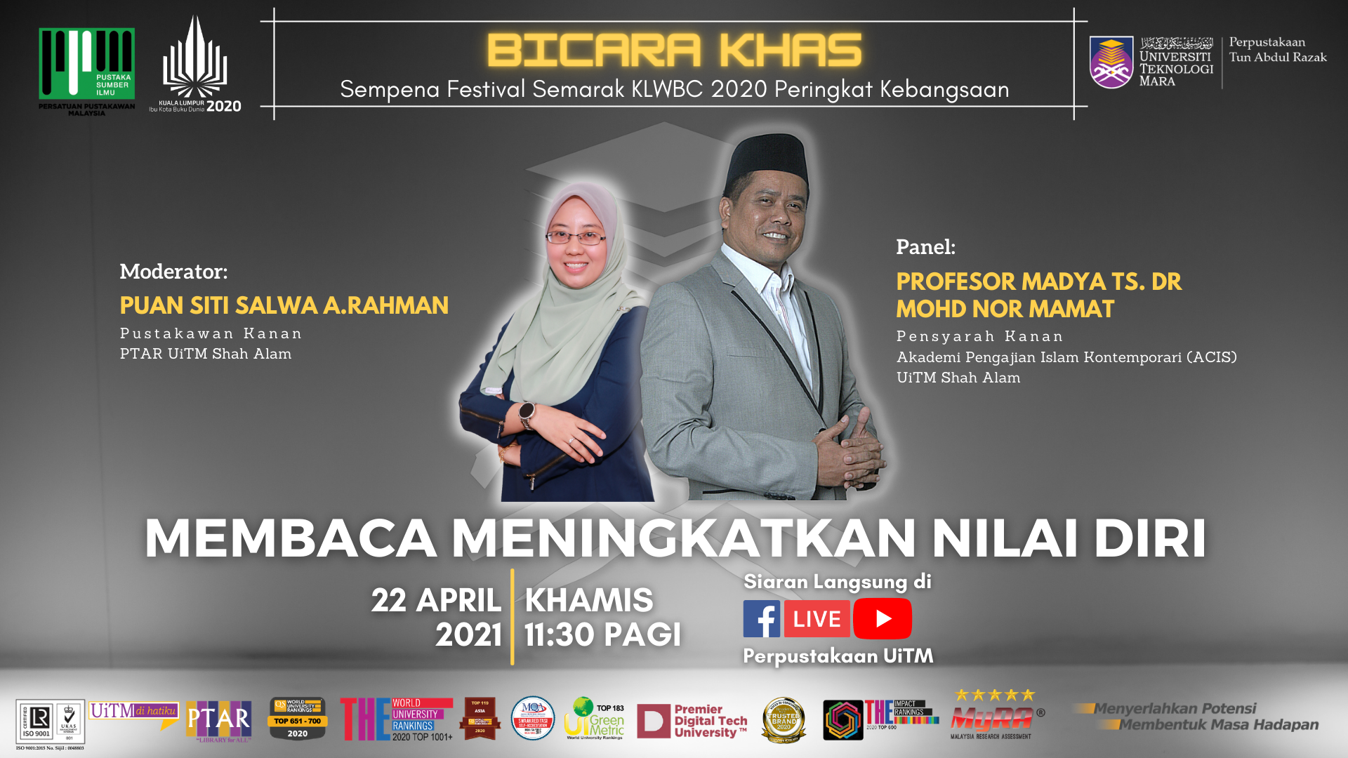 Bicara Khas Sempena Festival Semarak KLWBC 2020 Peringkat Kebangsaan